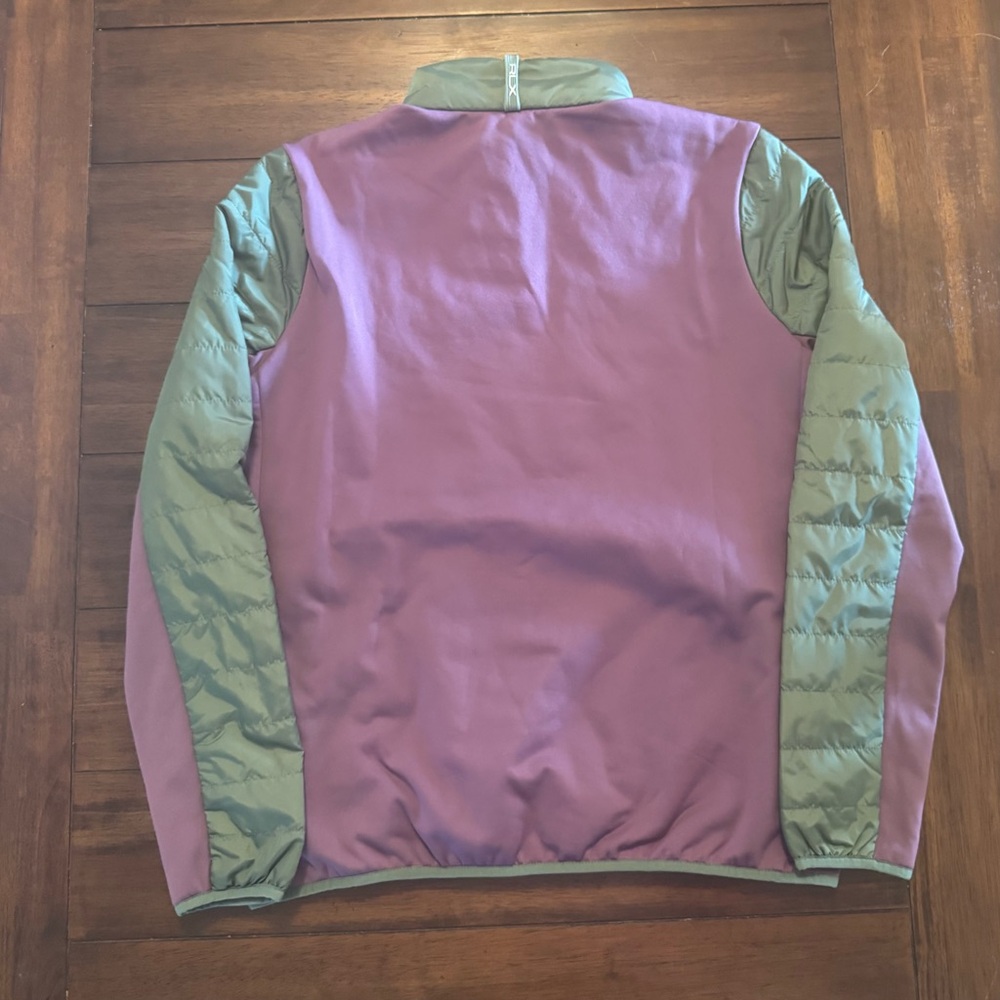 NWT RLX Golf Ralph Lauren Women's Quilted Half-Zip Jacket - Size XS Green Purple - Picture 3 of 7
